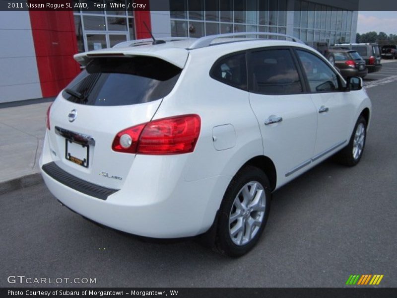 Pearl White / Gray 2011 Nissan Rogue SL AWD