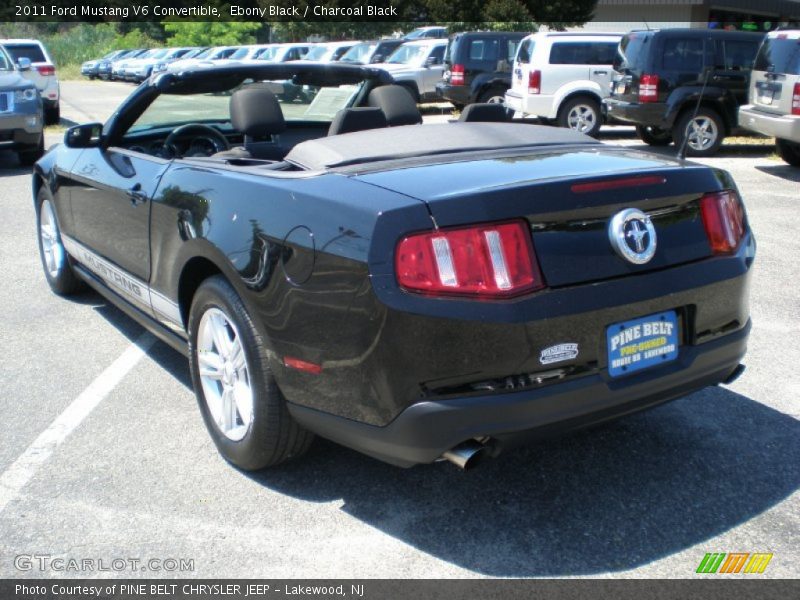 Ebony Black / Charcoal Black 2011 Ford Mustang V6 Convertible