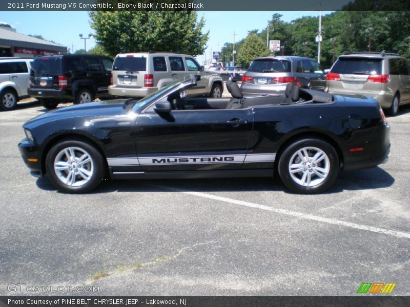 Ebony Black / Charcoal Black 2011 Ford Mustang V6 Convertible