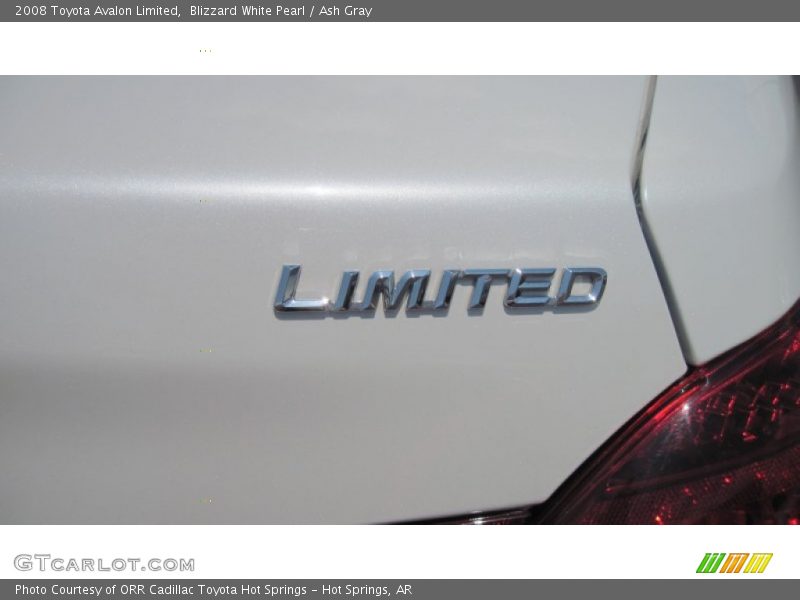 Blizzard White Pearl / Ash Gray 2008 Toyota Avalon Limited