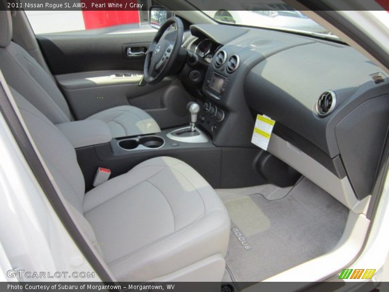 Pearl White / Gray 2011 Nissan Rogue SL AWD