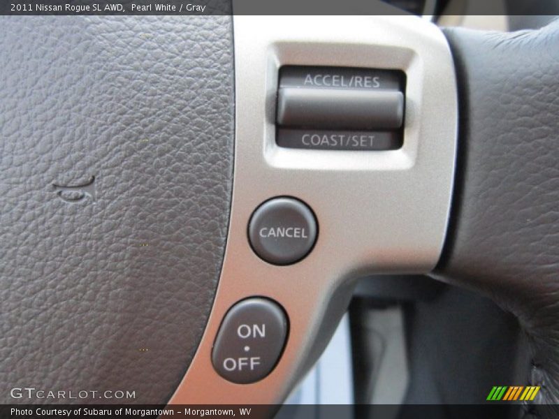 Pearl White / Gray 2011 Nissan Rogue SL AWD