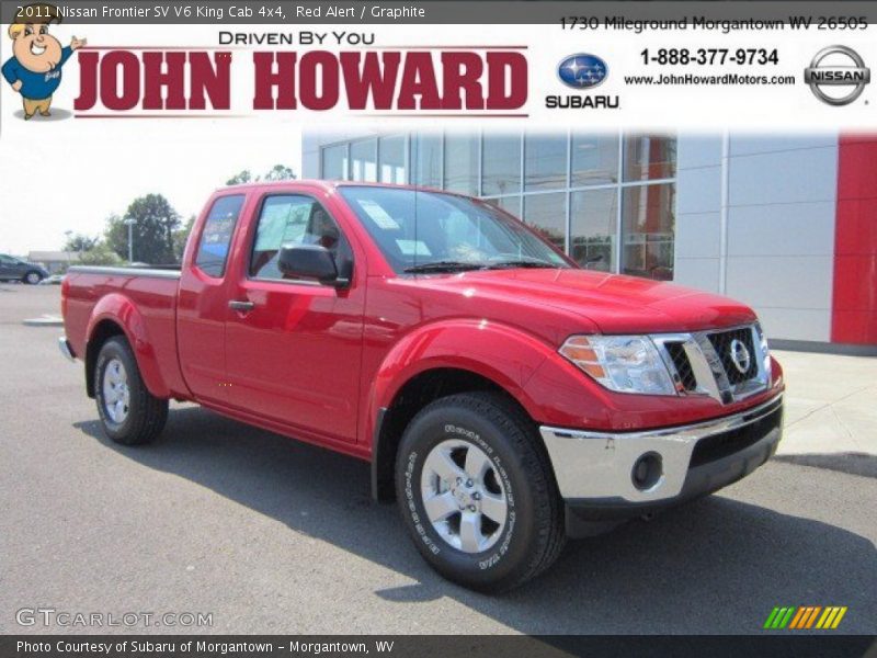 Red Alert / Graphite 2011 Nissan Frontier SV V6 King Cab 4x4