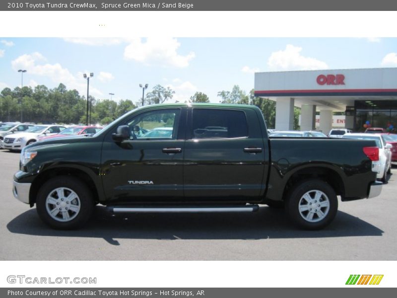 Spruce Green Mica / Sand Beige 2010 Toyota Tundra CrewMax
