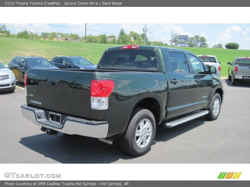 Spruce Green Mica / Sand Beige 2010 Toyota Tundra CrewMax