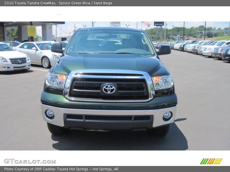 Spruce Green Mica / Sand Beige 2010 Toyota Tundra CrewMax