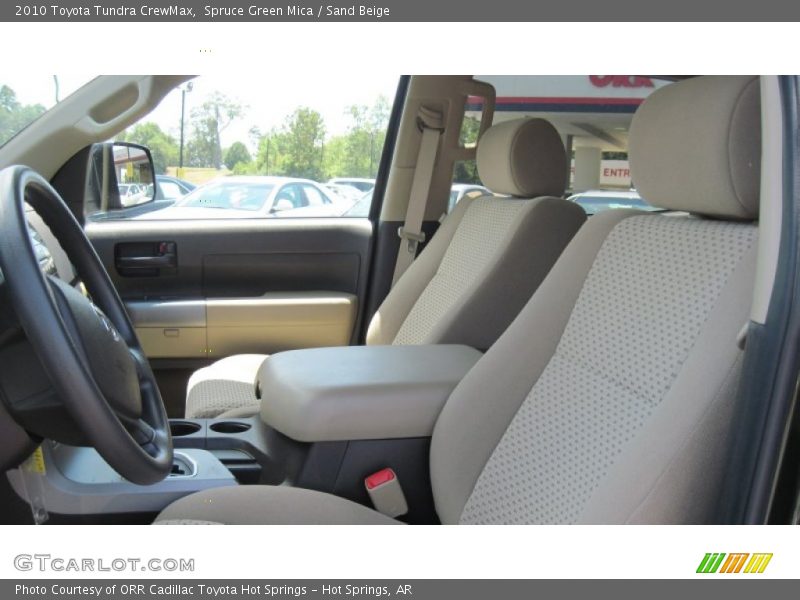 Spruce Green Mica / Sand Beige 2010 Toyota Tundra CrewMax