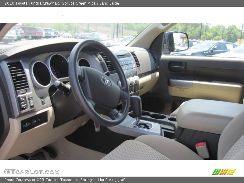 Spruce Green Mica / Sand Beige 2010 Toyota Tundra CrewMax