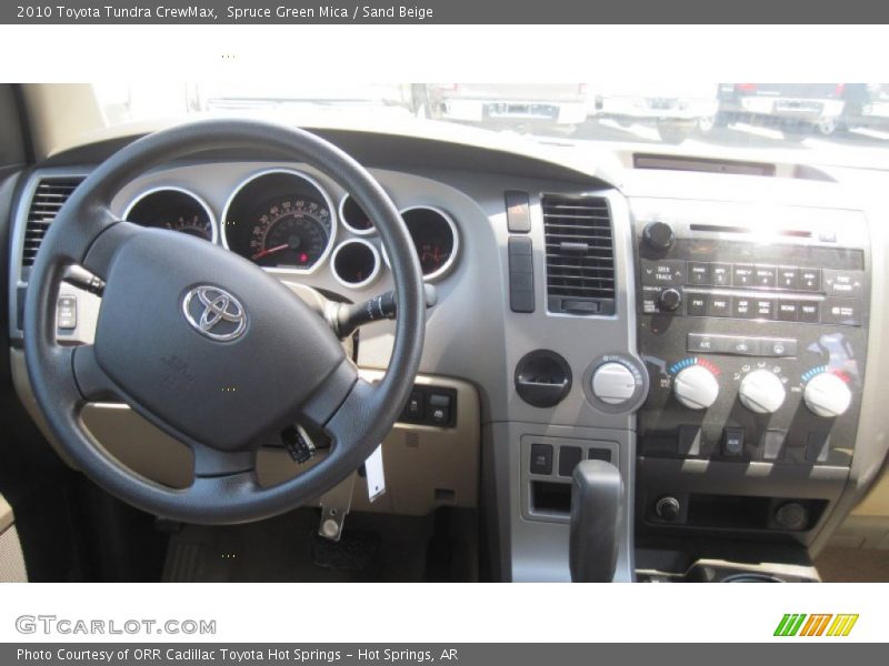 Spruce Green Mica / Sand Beige 2010 Toyota Tundra CrewMax