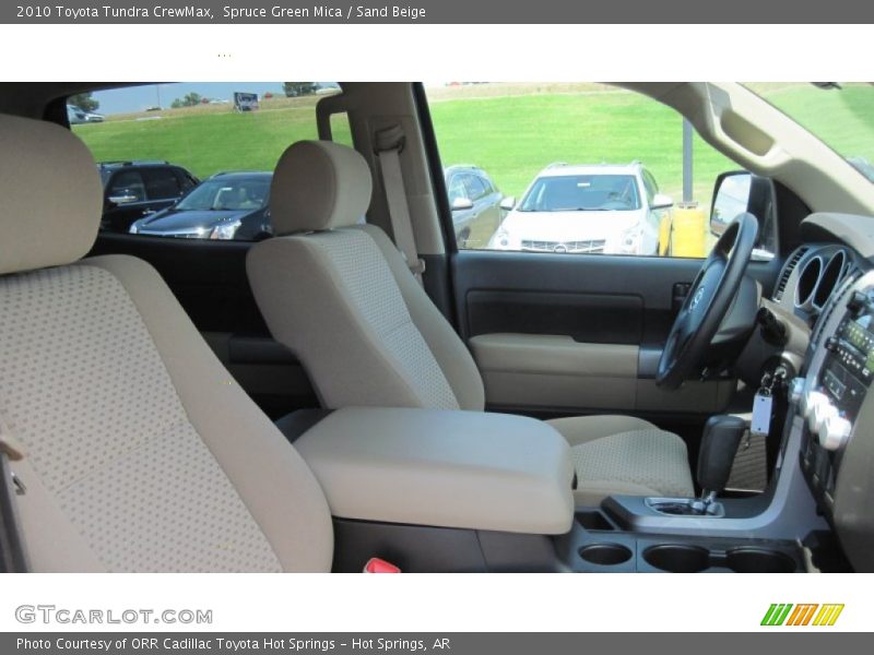 Spruce Green Mica / Sand Beige 2010 Toyota Tundra CrewMax