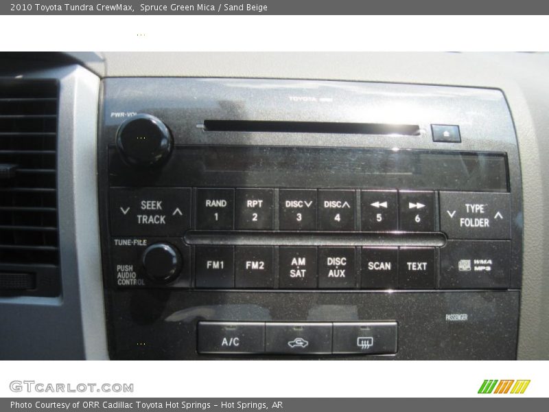 Spruce Green Mica / Sand Beige 2010 Toyota Tundra CrewMax