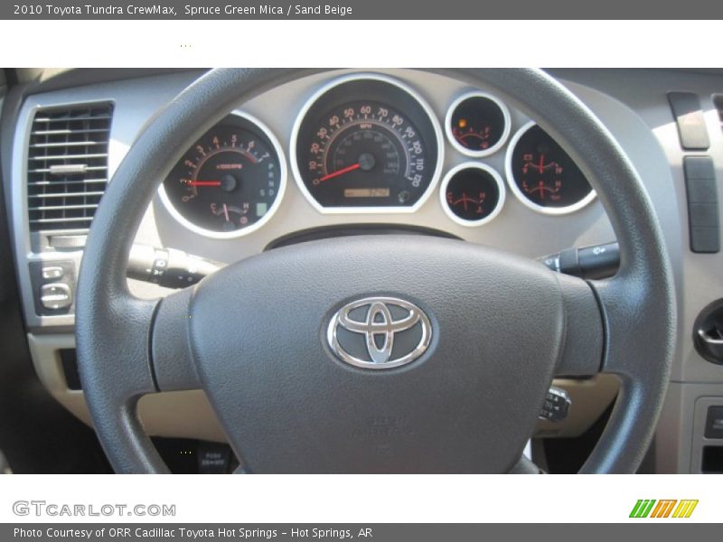 Spruce Green Mica / Sand Beige 2010 Toyota Tundra CrewMax