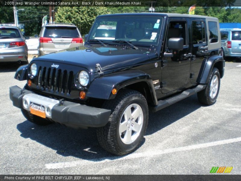 Black / Dark Khaki/Medium Khaki 2008 Jeep Wrangler Unlimited Sahara 4x4