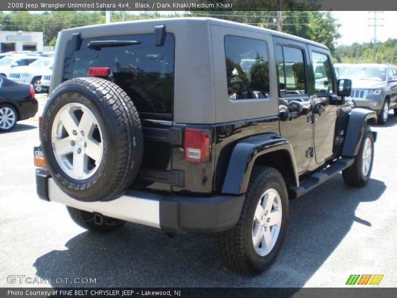 Black / Dark Khaki/Medium Khaki 2008 Jeep Wrangler Unlimited Sahara 4x4