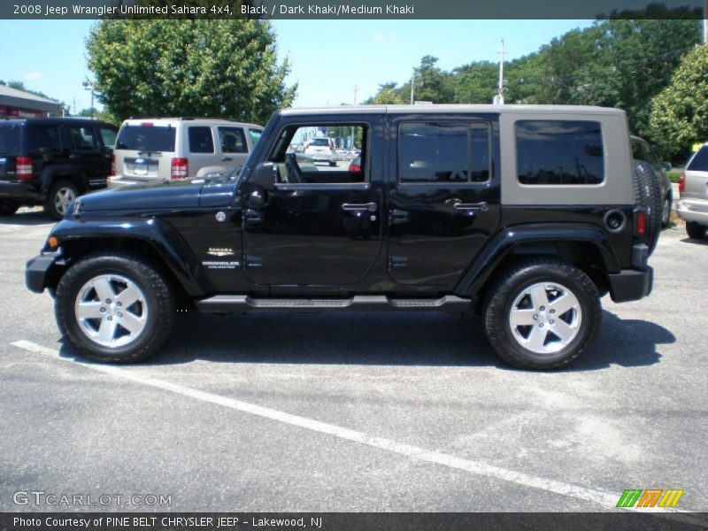 Black / Dark Khaki/Medium Khaki 2008 Jeep Wrangler Unlimited Sahara 4x4