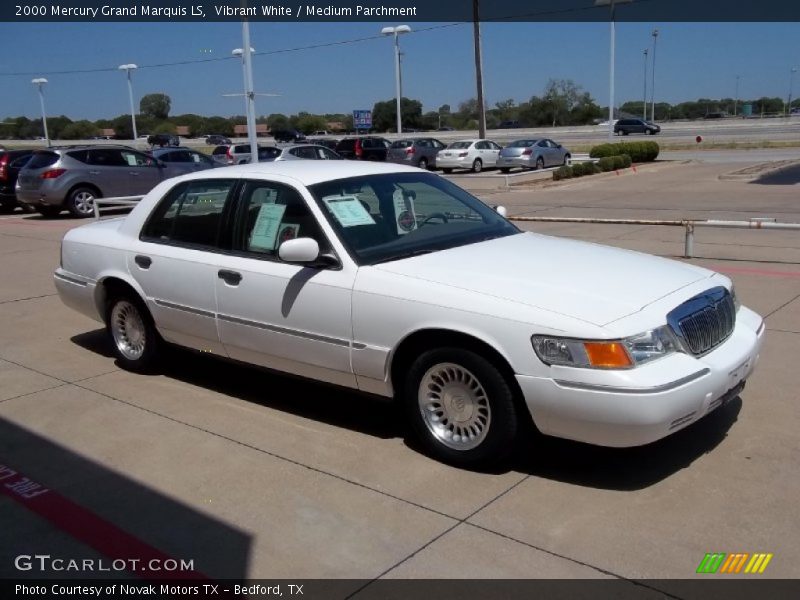 Vibrant White / Medium Parchment 2000 Mercury Grand Marquis LS