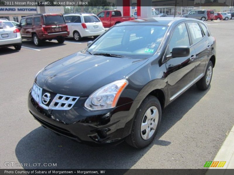 Wicked Black / Black 2011 Nissan Rogue S AWD