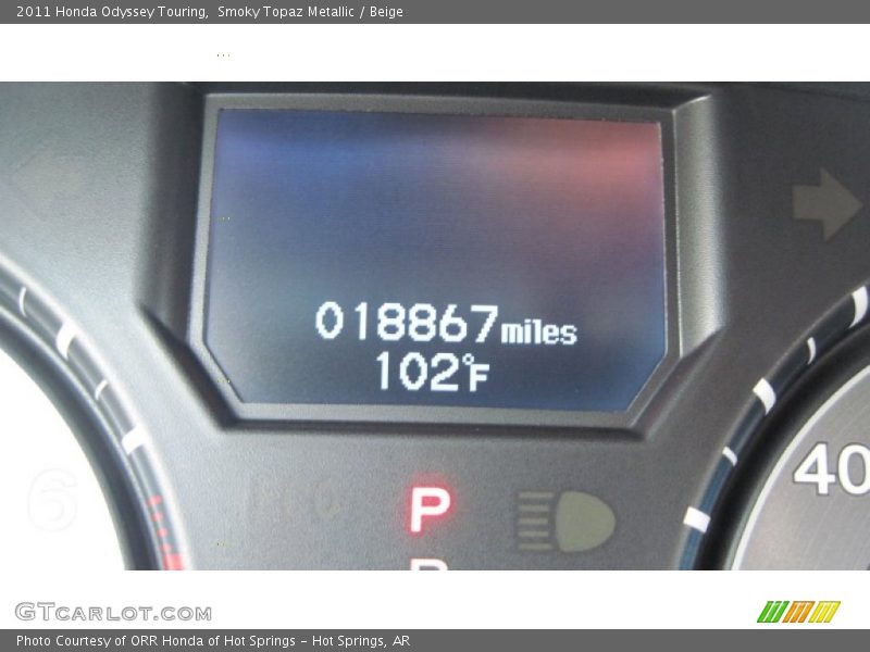 Smoky Topaz Metallic / Beige 2011 Honda Odyssey Touring