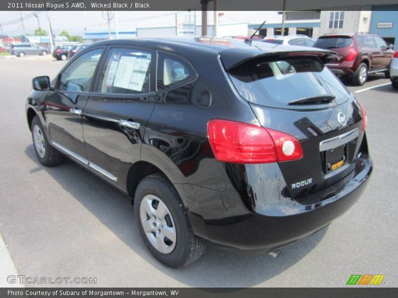 Wicked Black / Black 2011 Nissan Rogue S AWD