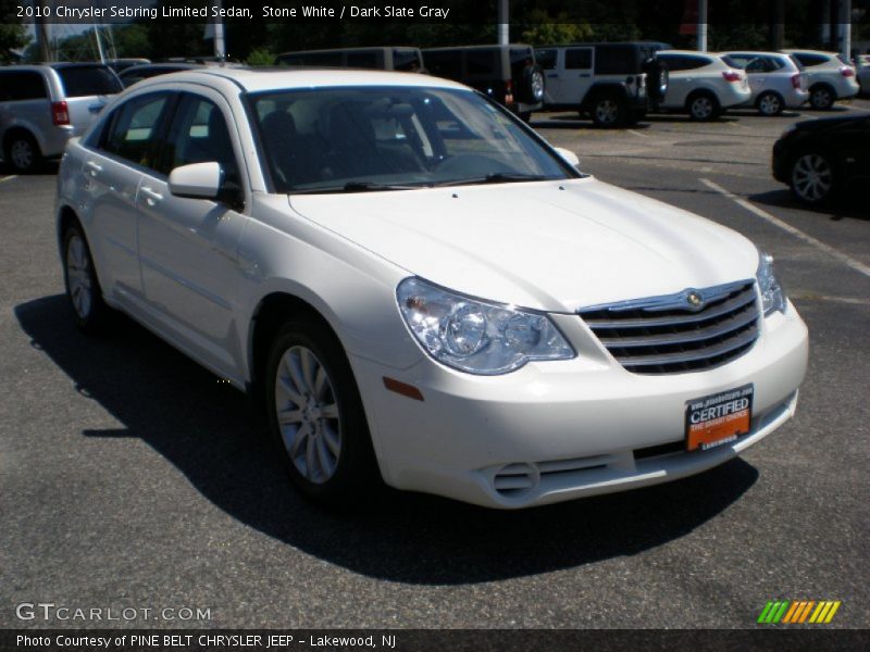 Stone White / Dark Slate Gray 2010 Chrysler Sebring Limited Sedan