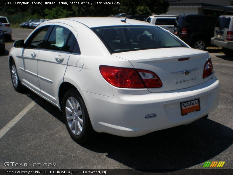 Stone White / Dark Slate Gray 2010 Chrysler Sebring Limited Sedan
