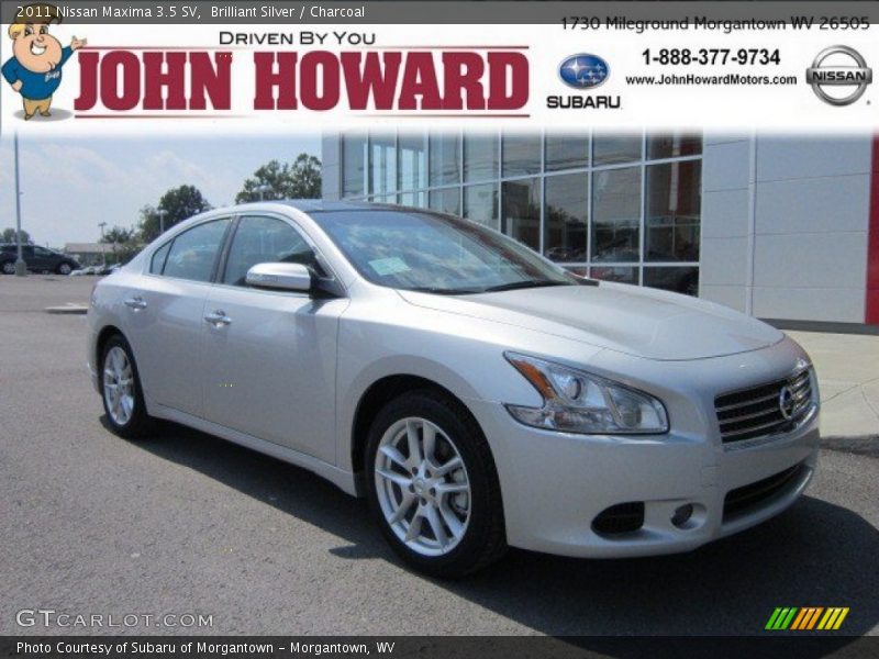 Brilliant Silver / Charcoal 2011 Nissan Maxima 3.5 SV
