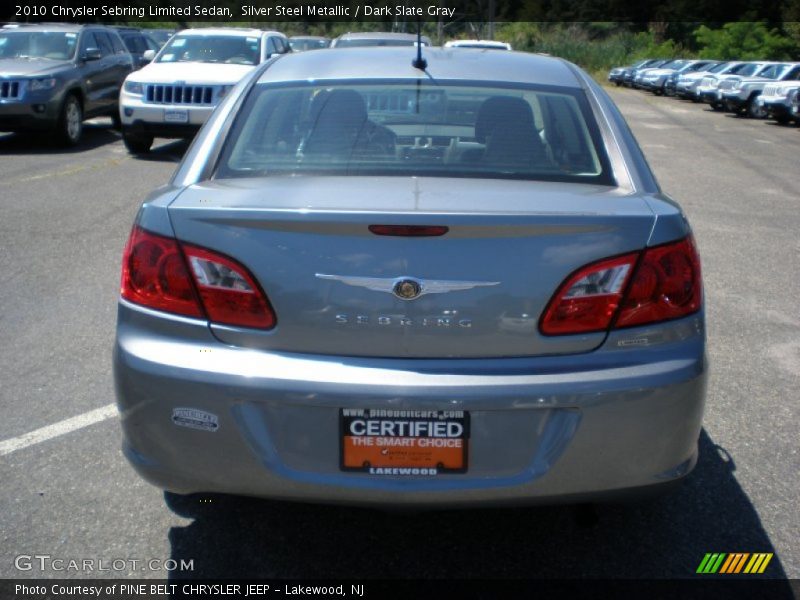 Silver Steel Metallic / Dark Slate Gray 2010 Chrysler Sebring Limited Sedan