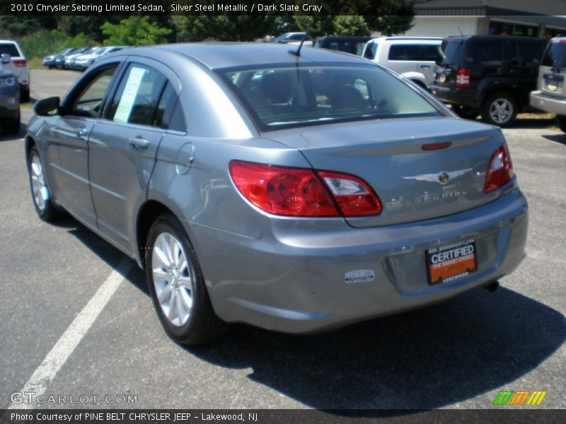 Silver Steel Metallic / Dark Slate Gray 2010 Chrysler Sebring Limited Sedan