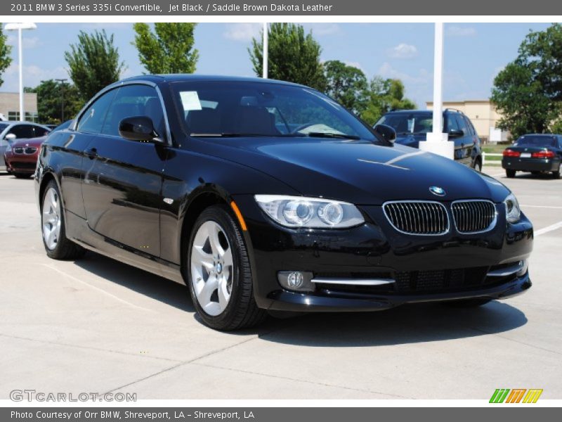 Jet Black / Saddle Brown Dakota Leather 2011 BMW 3 Series 335i Convertible