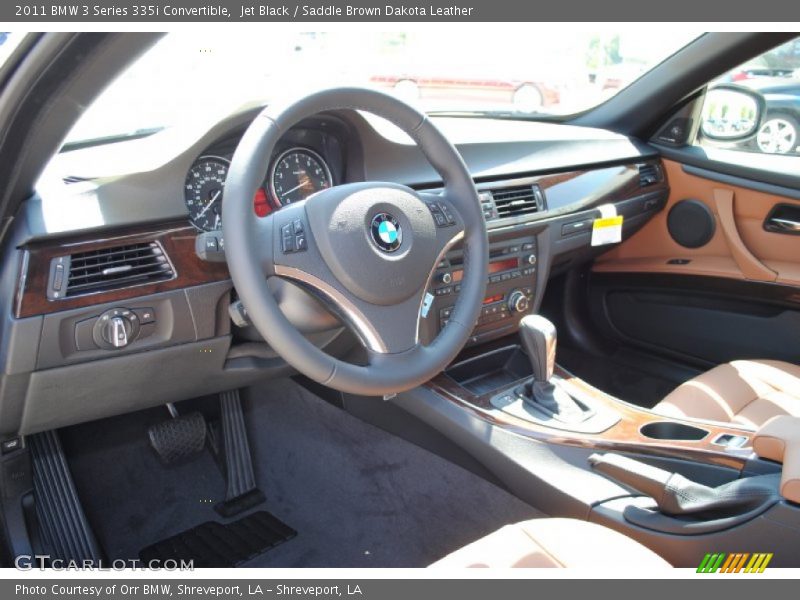 Jet Black / Saddle Brown Dakota Leather 2011 BMW 3 Series 335i Convertible