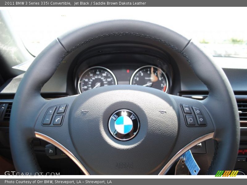 Jet Black / Saddle Brown Dakota Leather 2011 BMW 3 Series 335i Convertible