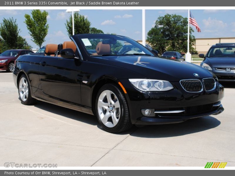 Jet Black / Saddle Brown Dakota Leather 2011 BMW 3 Series 335i Convertible