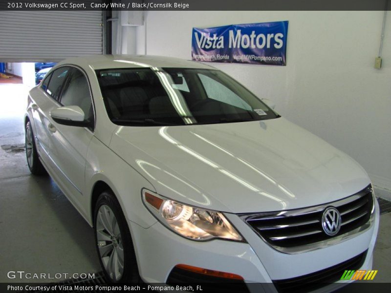 Candy White / Black/Cornsilk Beige 2012 Volkswagen CC Sport