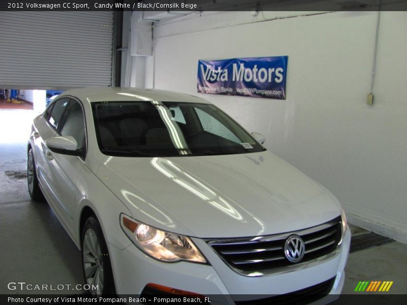 Candy White / Black/Cornsilk Beige 2012 Volkswagen CC Sport