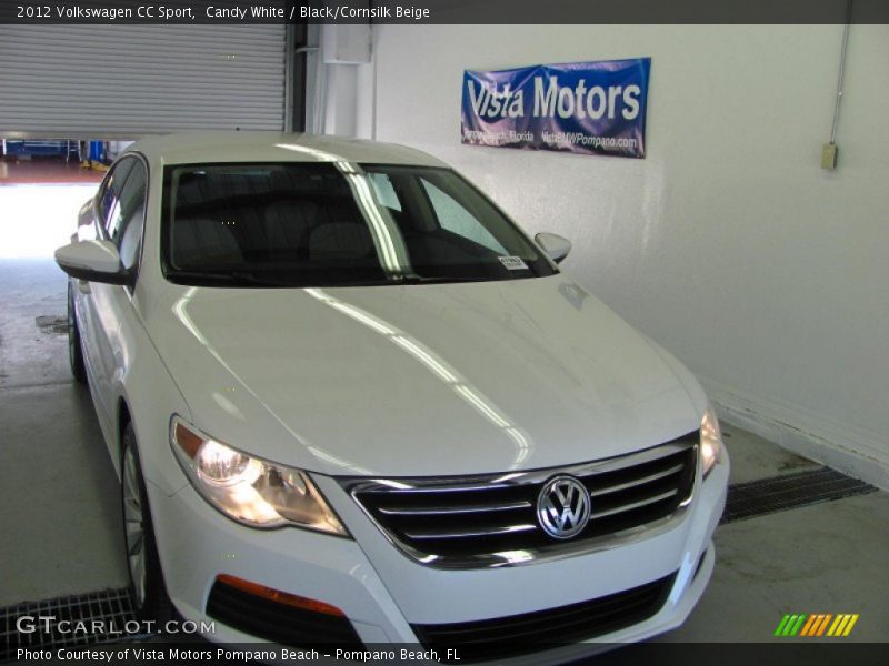 Candy White / Black/Cornsilk Beige 2012 Volkswagen CC Sport