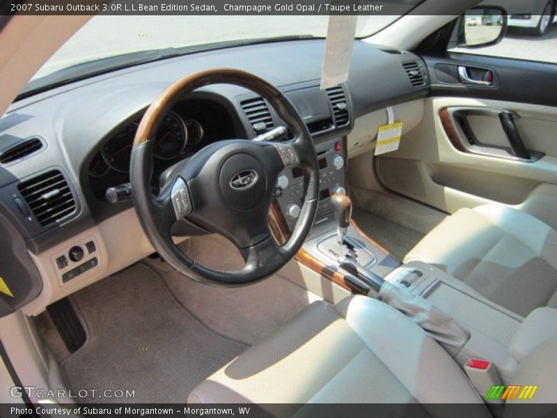 Champagne Gold Opal / Taupe Leather 2007 Subaru Outback 3.0R L.L.Bean Edition Sedan
