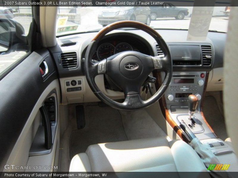 Champagne Gold Opal / Taupe Leather 2007 Subaru Outback 3.0R L.L.Bean Edition Sedan