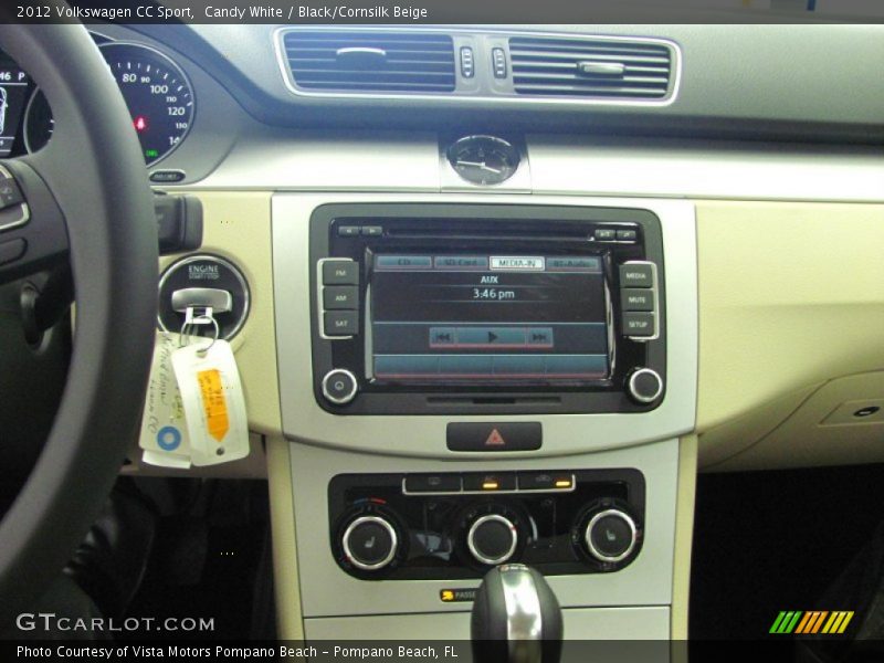 Candy White / Black/Cornsilk Beige 2012 Volkswagen CC Sport