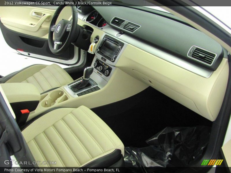 Candy White / Black/Cornsilk Beige 2012 Volkswagen CC Sport