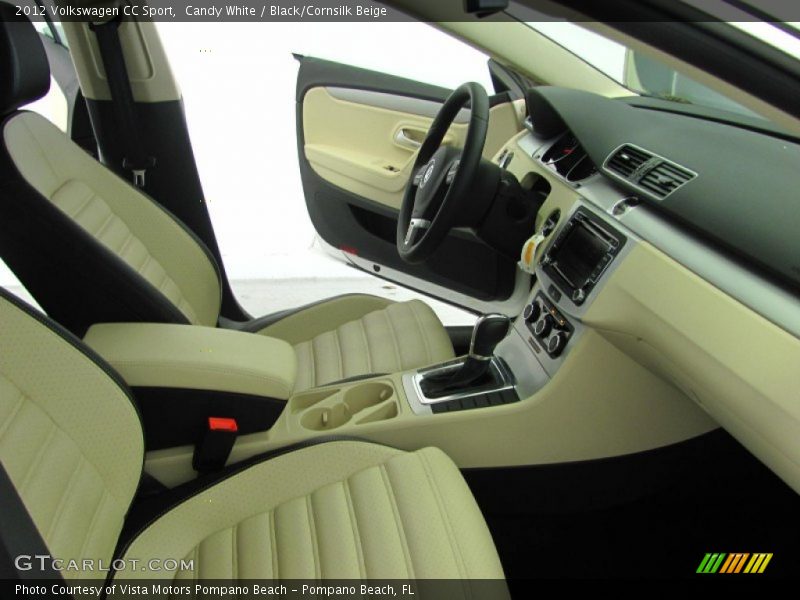 Candy White / Black/Cornsilk Beige 2012 Volkswagen CC Sport