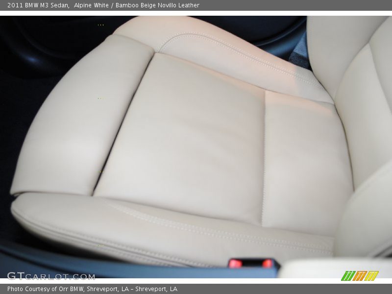 Alpine White / Bamboo Beige Novillo Leather 2011 BMW M3 Sedan