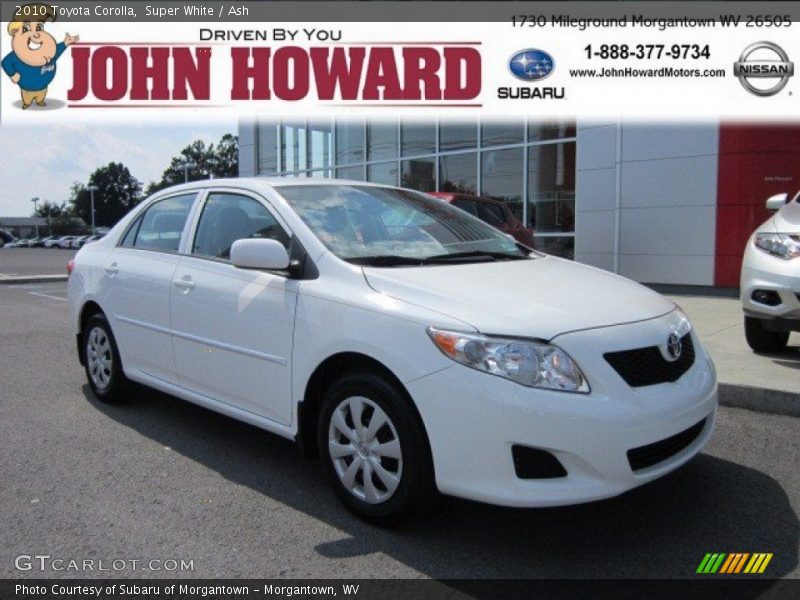 Super White / Ash 2010 Toyota Corolla