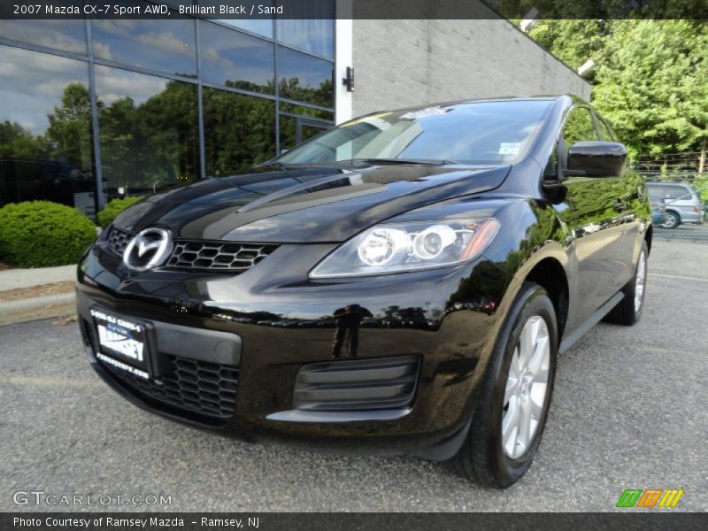 Brilliant Black / Sand 2007 Mazda CX-7 Sport AWD