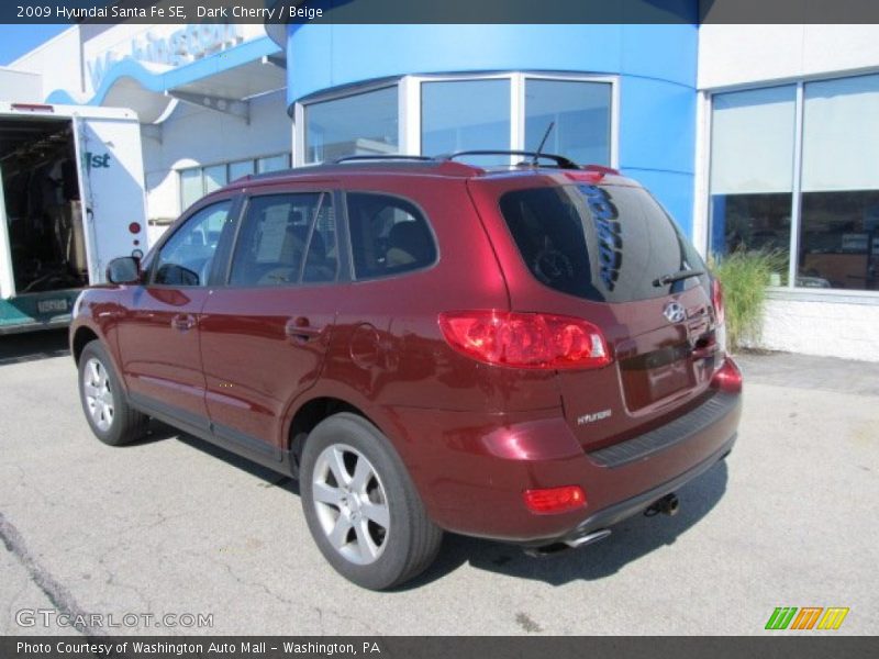 Dark Cherry / Beige 2009 Hyundai Santa Fe SE