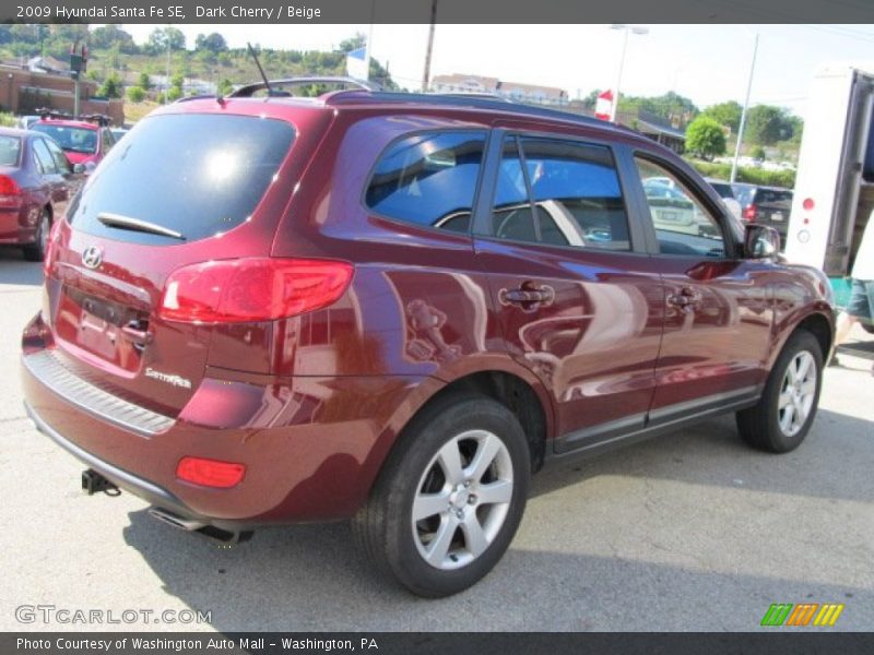 Dark Cherry / Beige 2009 Hyundai Santa Fe SE