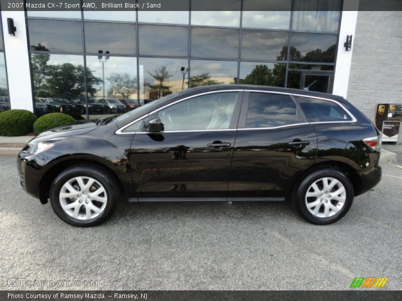 Brilliant Black / Sand 2007 Mazda CX-7 Sport AWD