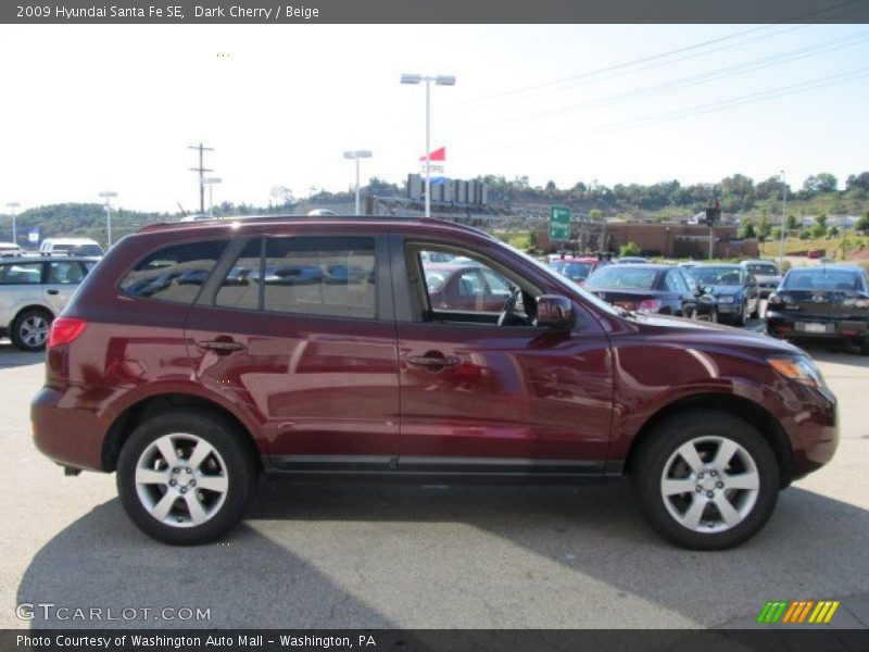 Dark Cherry / Beige 2009 Hyundai Santa Fe SE