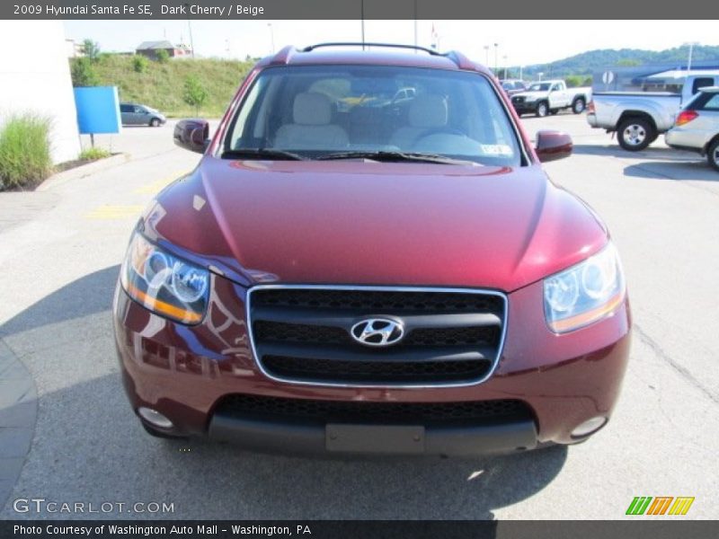 Dark Cherry / Beige 2009 Hyundai Santa Fe SE
