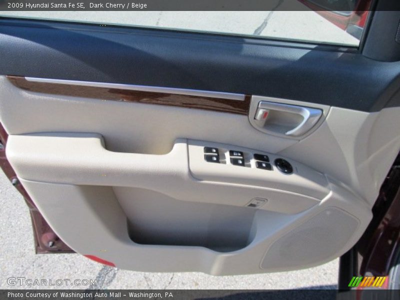 Dark Cherry / Beige 2009 Hyundai Santa Fe SE