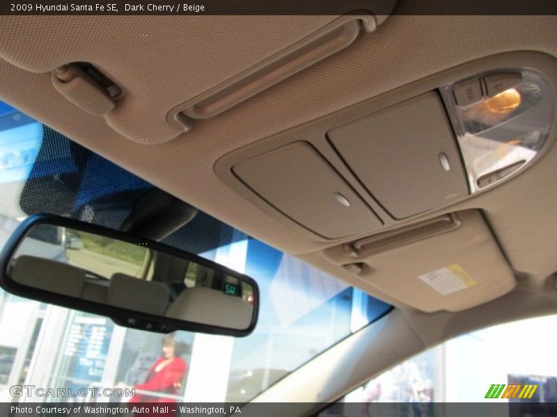 Dark Cherry / Beige 2009 Hyundai Santa Fe SE